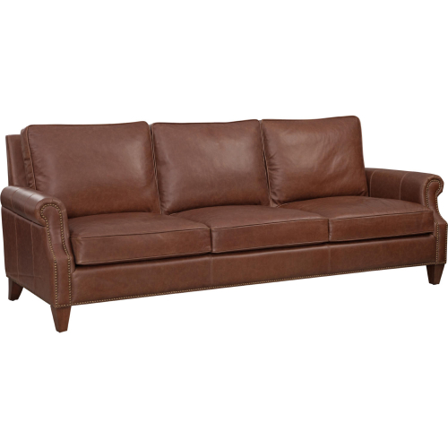 Shelley Sofa in Chaps Havana Brown Leather